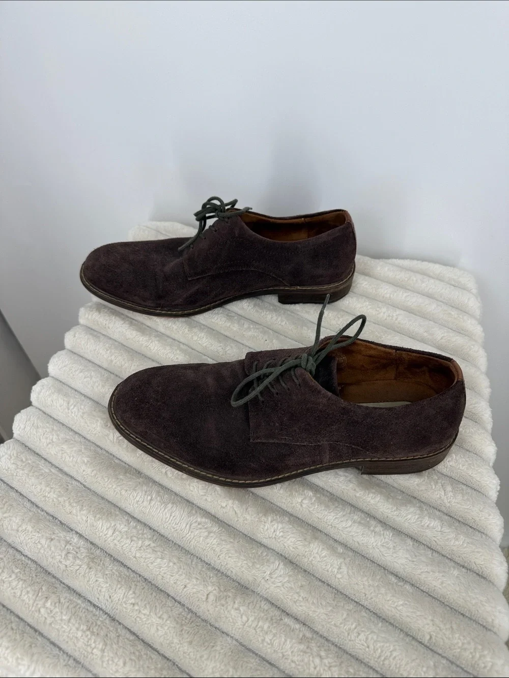 Kenneth Cole NY Winston Suede Derby Lace Up shoes Sz 7.5